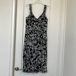 NWT Black V-Neck Empire Waist Dress, Size 14
